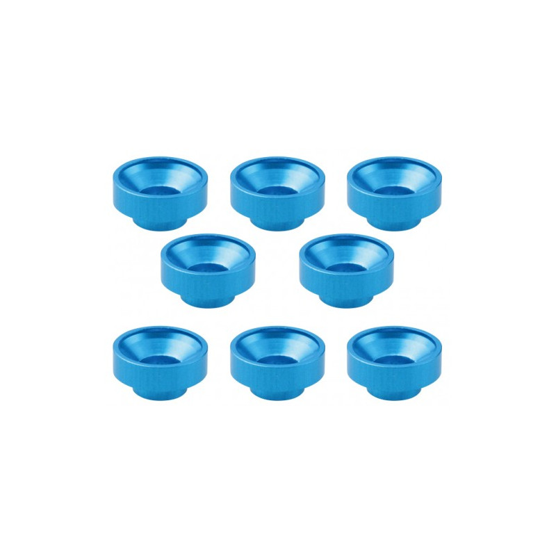 Servo conical washer LIGHT BLUE M3 (8pcs)