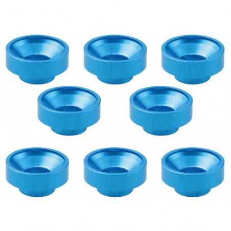 Servo conical washer LIGHT BLUE M3 (8pcs)