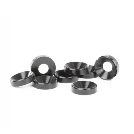 Conical washer BLACK M4 (8pcs)