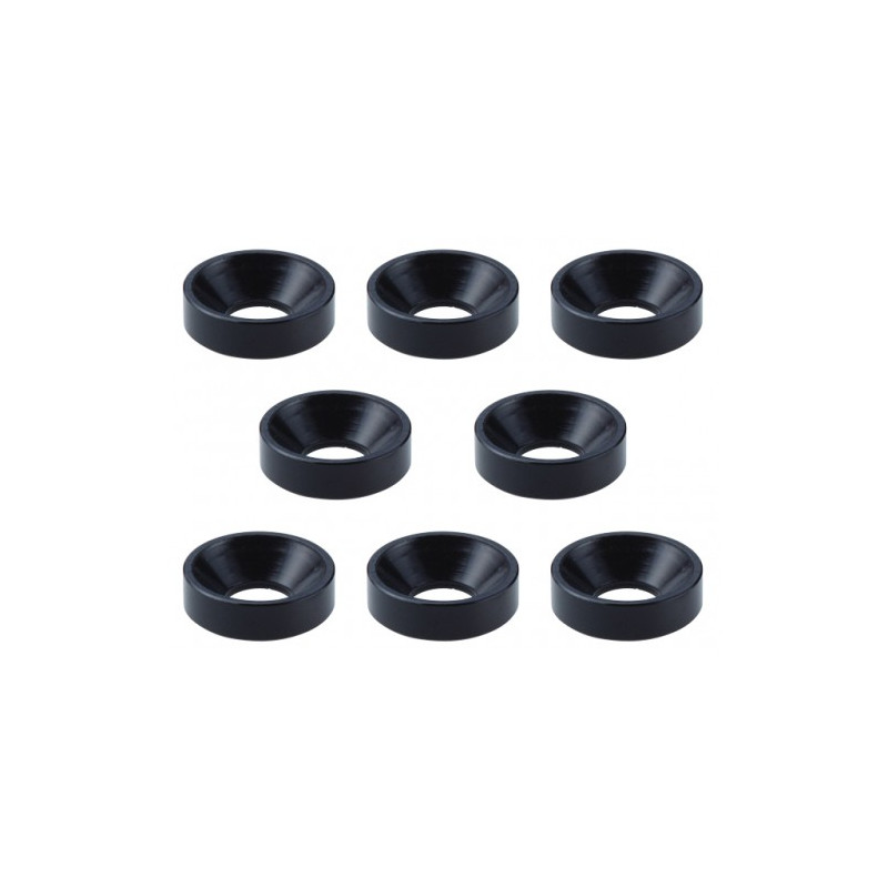 Conical washer BLACK M3 (8pcs)