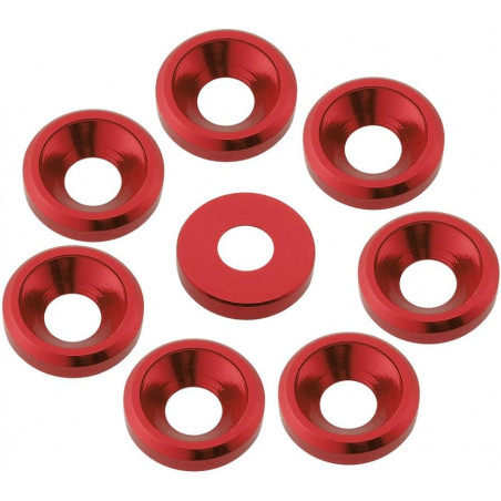 Conical washer RED M3 (8pcs)