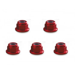 M4 Flanged RED nut (5pcs)